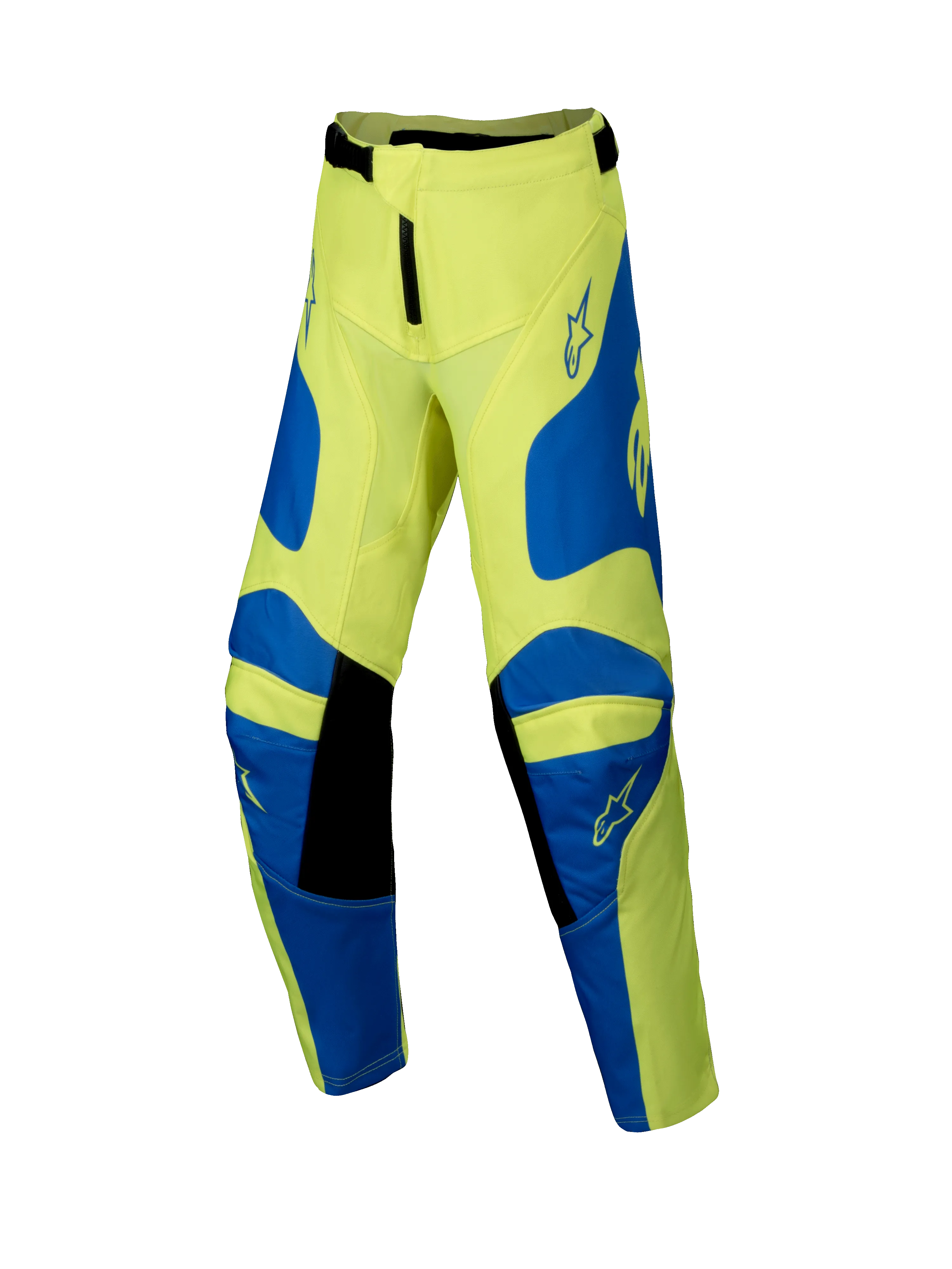 2025 Alpinestars Youth Racer Veil Pants Yellow Fluo Blue