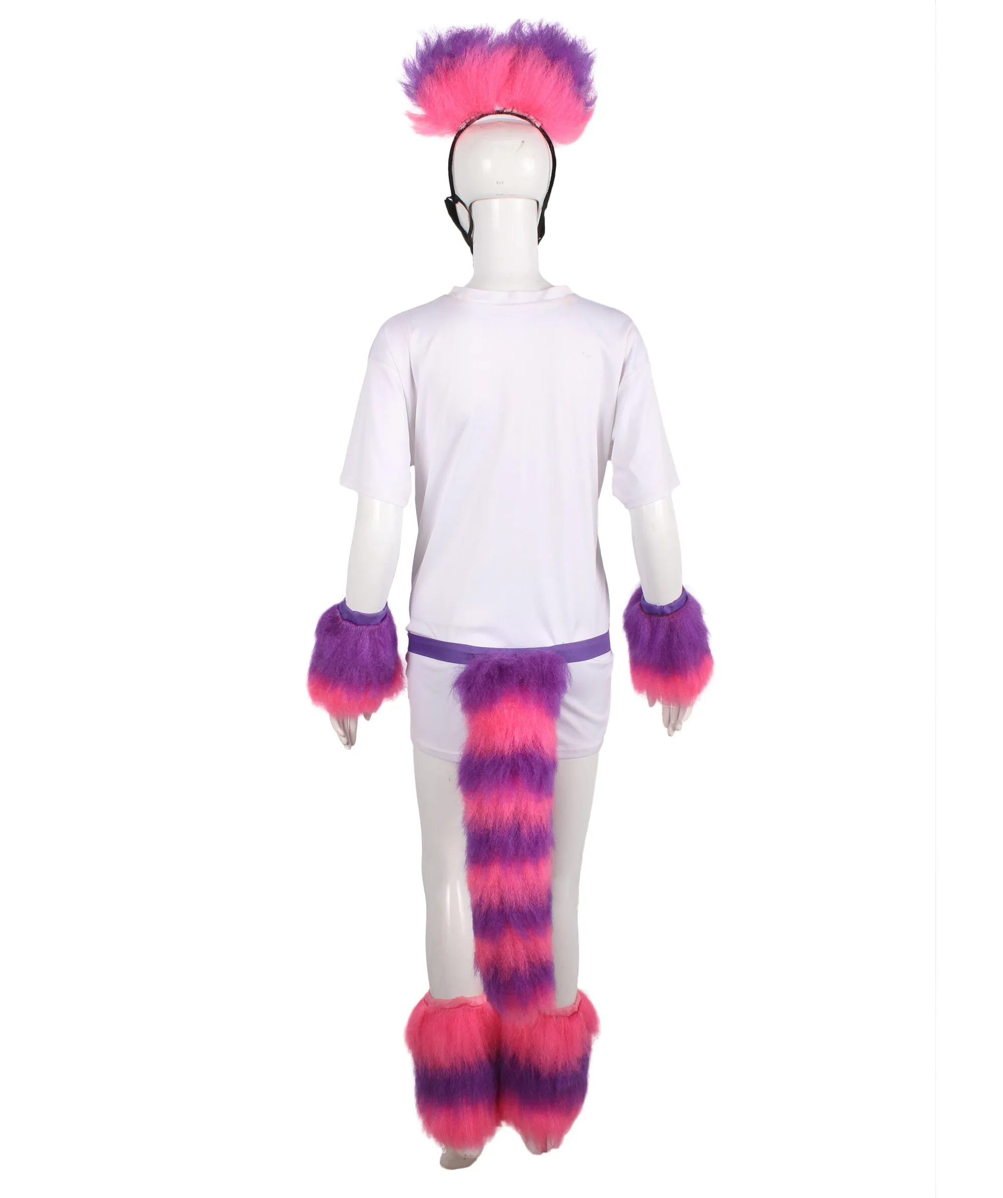 Adult Unisex Cat Costume with Fur Faux Ears and Tails I Perfect for Halloween I Synthetic Fabric Cosplay Costume