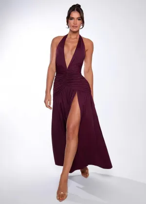 Amaranthine Halter Maxi Dress