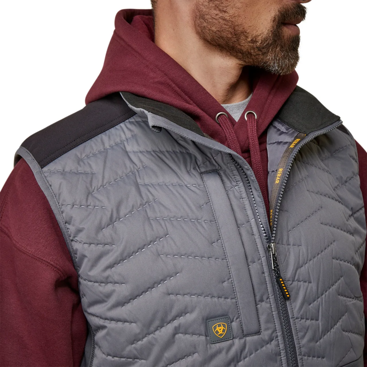 Ariat Men's Rebar Cloud 9 Insulated Vest, Rebar Grey