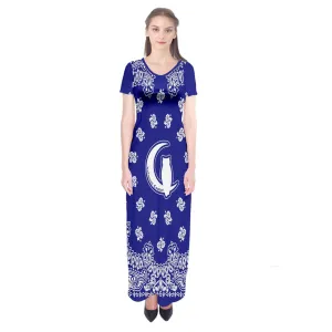 Bandana Cs'up Short Sleeve Maxi Dress