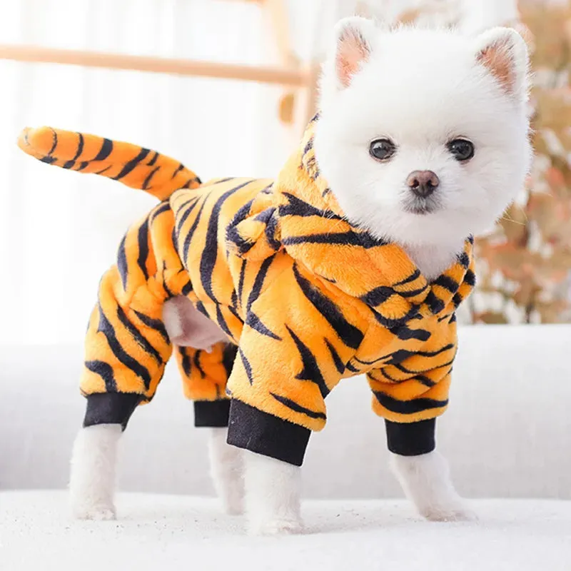 Barky Small Dog Clothes Jumpsuits/Cat Soft Warm Costume