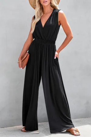 Becky V-Neck Jumpsuit - 2 Colors