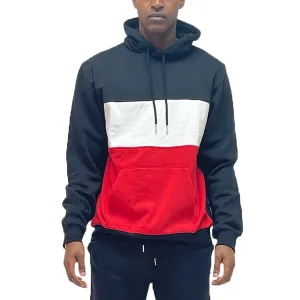 Black & Red Color Block Hoodie