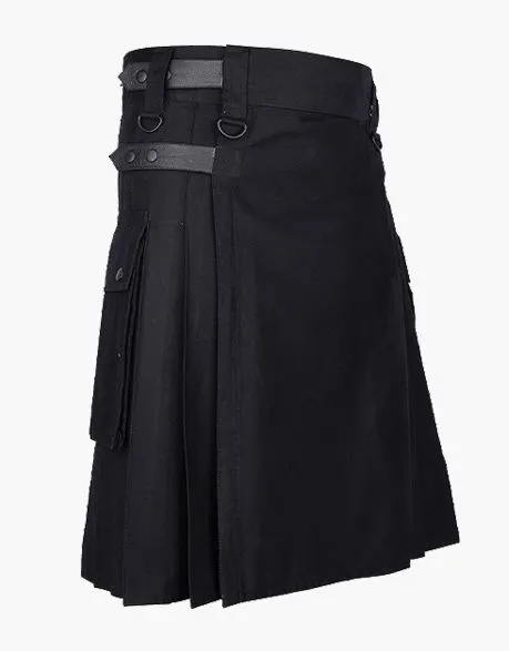 BLACK UTILITY KILT