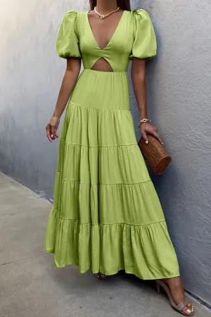 Cedros lime maxi dress