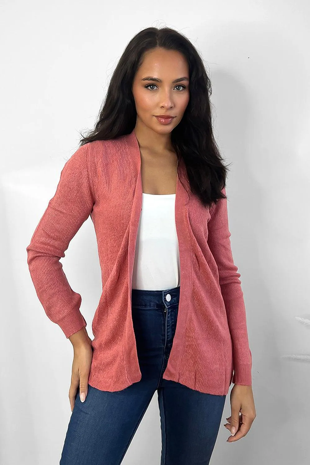 Classic Open Front Cardigan