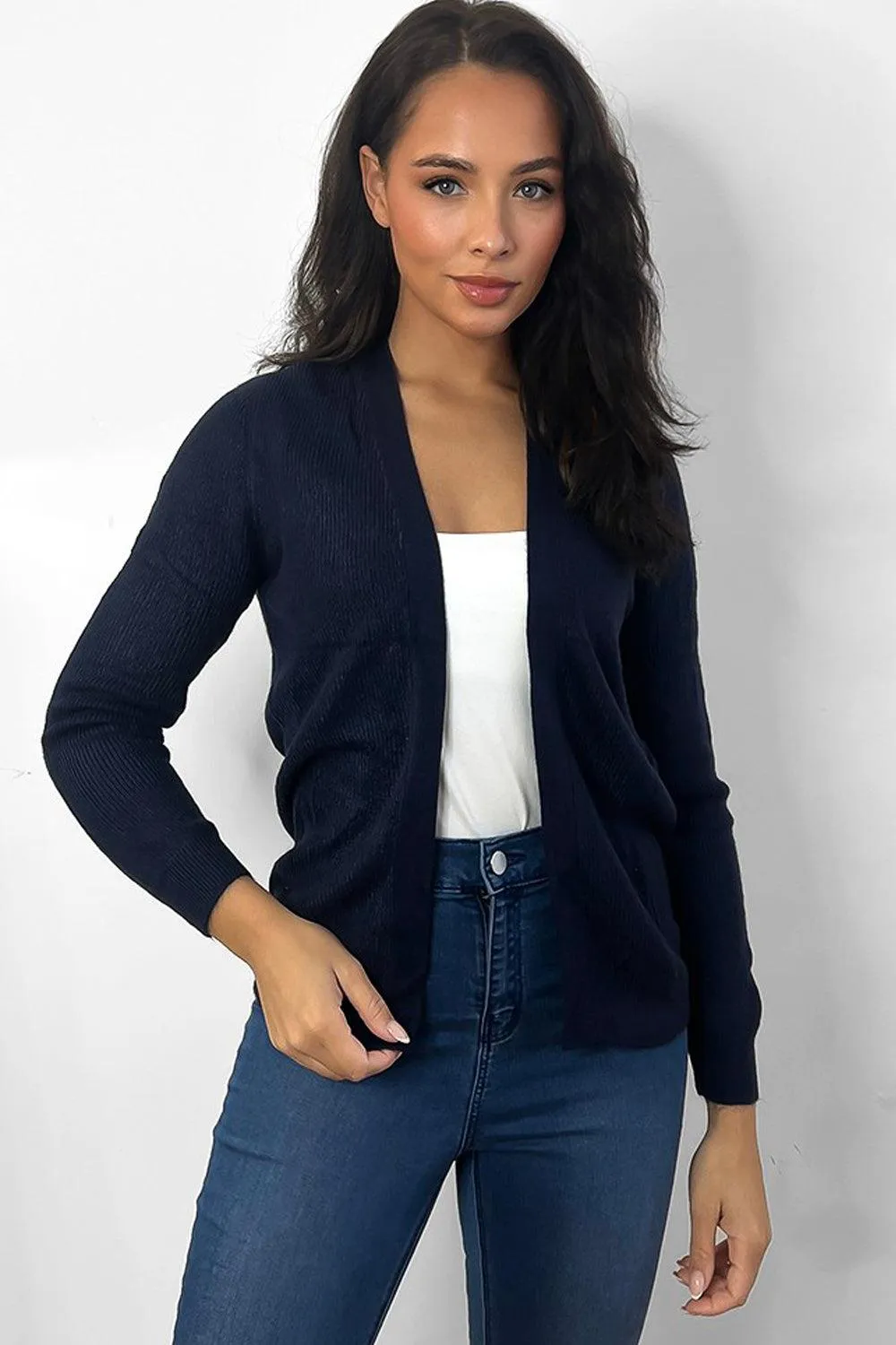 Classic Open Front Cardigan