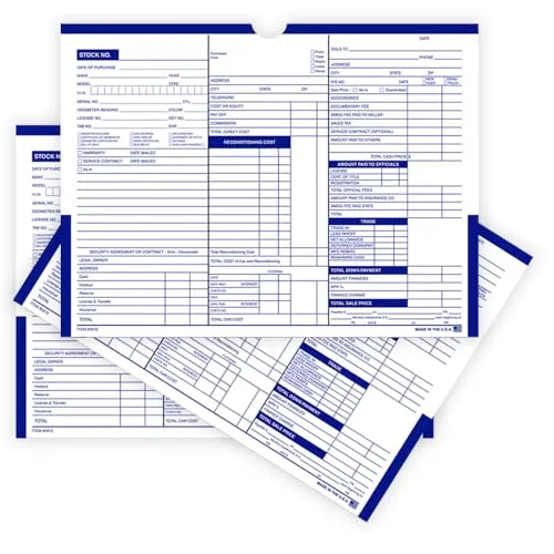 Color Top #237 Deal Jackets - 12" × 9" Size - 32# White Kraft Paper (7 Pt.) - Professional Printed Document Organization Solution - Shrink-Wrapped (100/Pack)