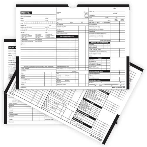 Color Top #237 Deal Jackets - 12" × 9" Size - 32# White Kraft Paper (7 Pt.) - Professional Printed Document Organization Solution - Shrink-Wrapped (100/Pack)