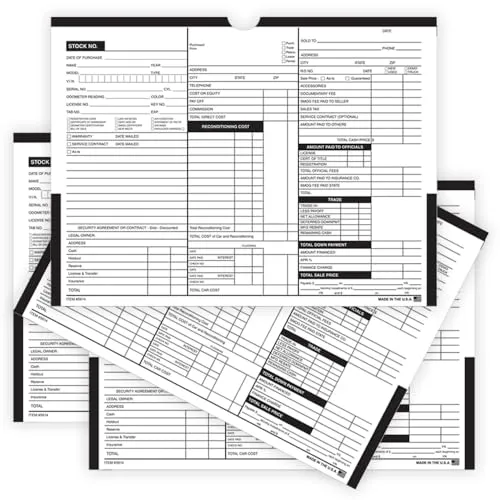 Color Top #237 Deal Jackets - 12" × 9" Size - 32# White Kraft Paper (7 Pt.) - Professional Printed Document Organization Solution - Shrink-Wrapped (100/Pack)