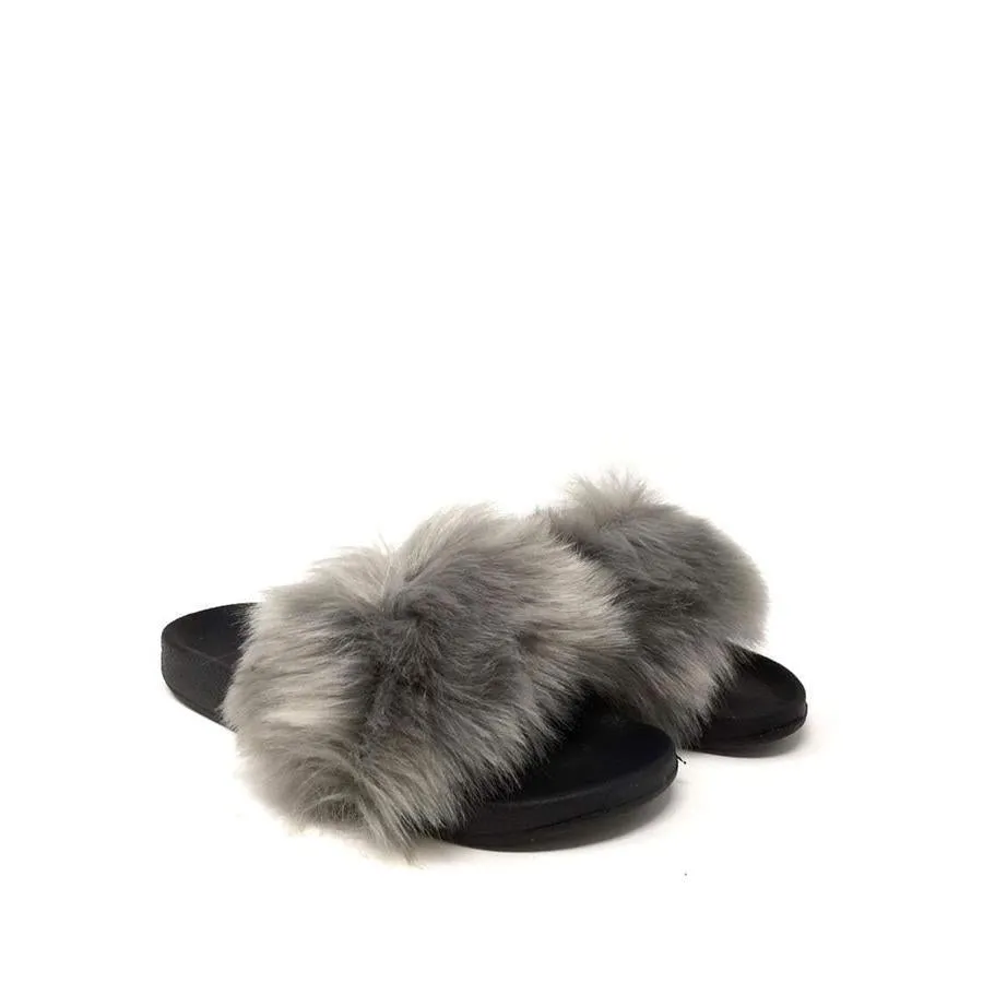 Ella Slip On Fluffy Slider