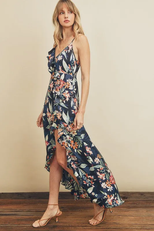 Evie Tropical Floral Print Maxi