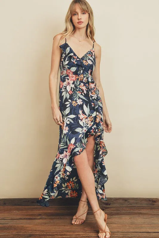 Evie Tropical Floral Print Maxi