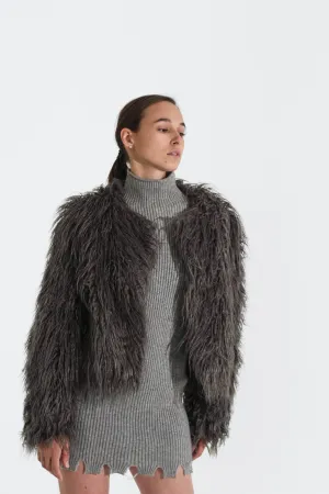 Faux-Fur Crop Jacket ELKE