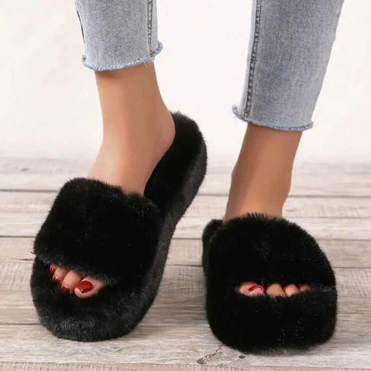 Faux Fur Slippers