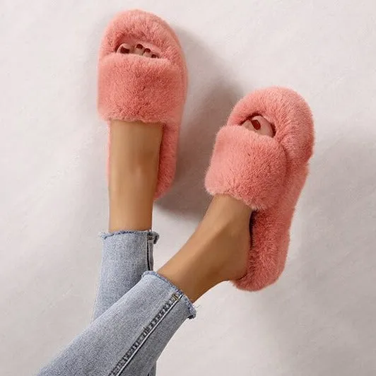 Faux Fur Slippers