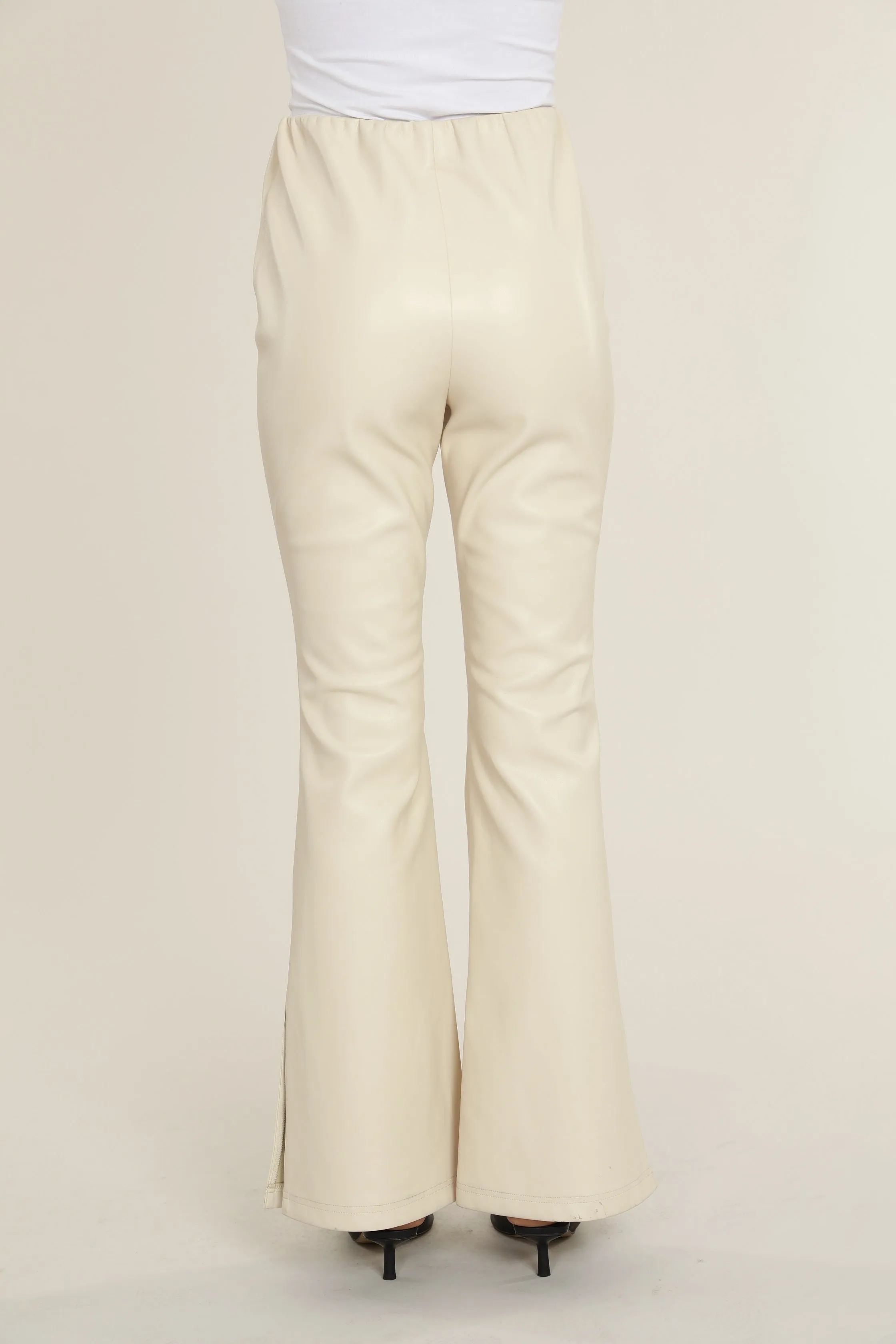 Faux Leather Flare Pants