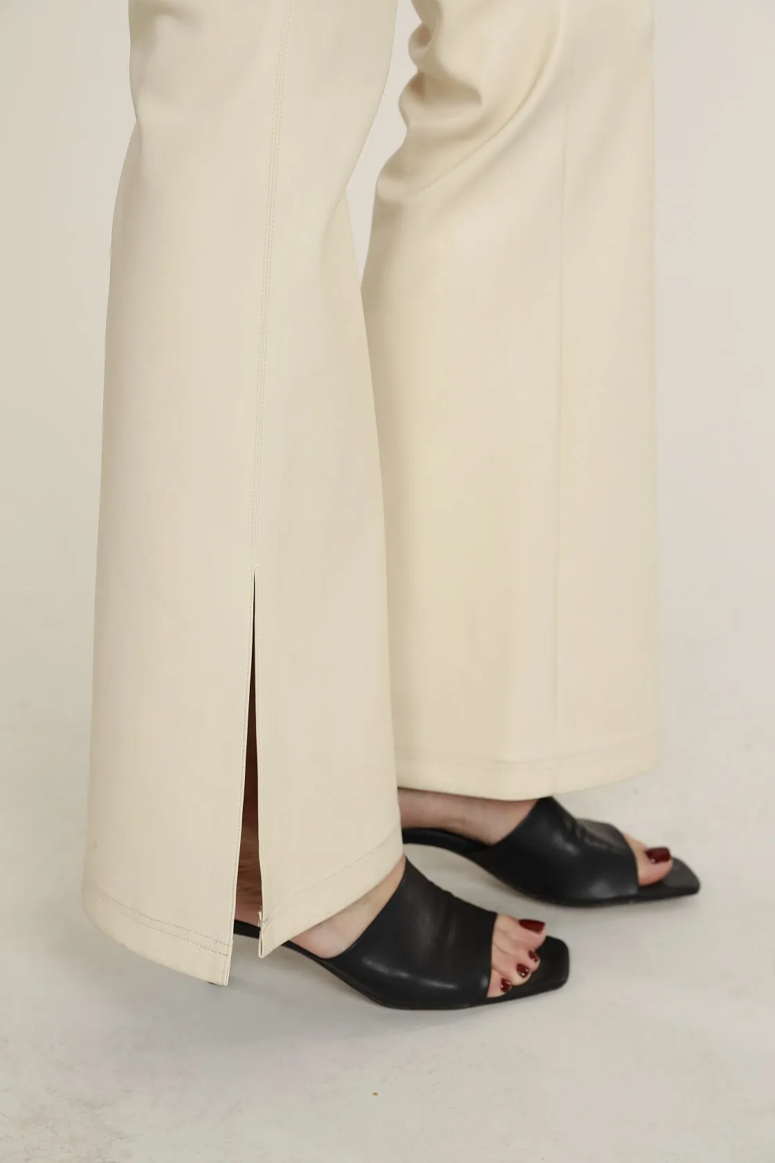 Faux Leather Flare Pants