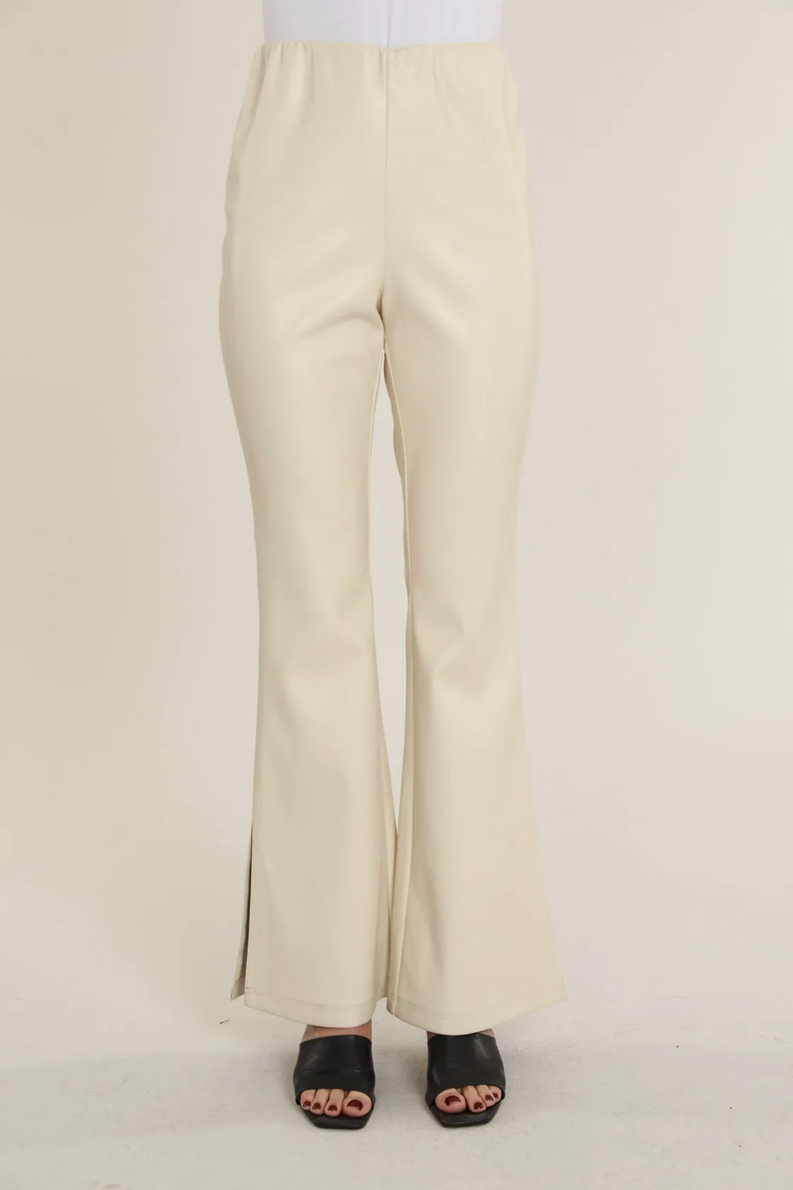 Faux Leather Flare Pants