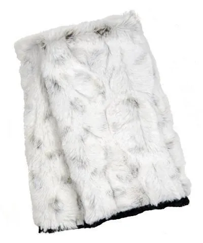 Fingerless / Texting Gloves, Reversible - Luxury Faux Fur in Winters Frost