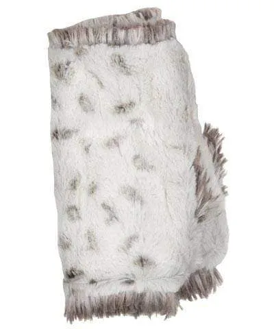 Fingerless / Texting Gloves, Reversible - Luxury Faux Fur in Winters Frost