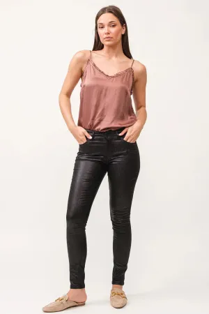 Gisele Faux Leather Ankle Skinny Pants