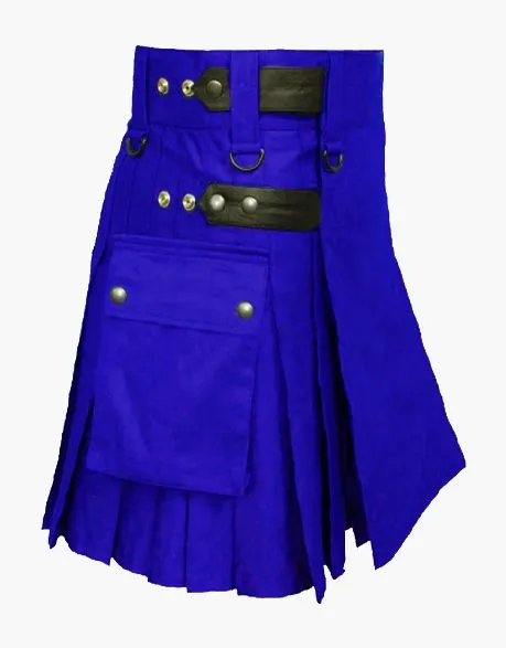 HIGH QUALITY MODERN KILTS - ROYAL BLUE DELUXE KILTS