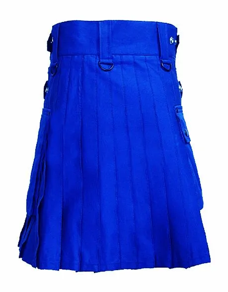 HIGH QUALITY MODERN KILTS - ROYAL BLUE DELUXE KILTS