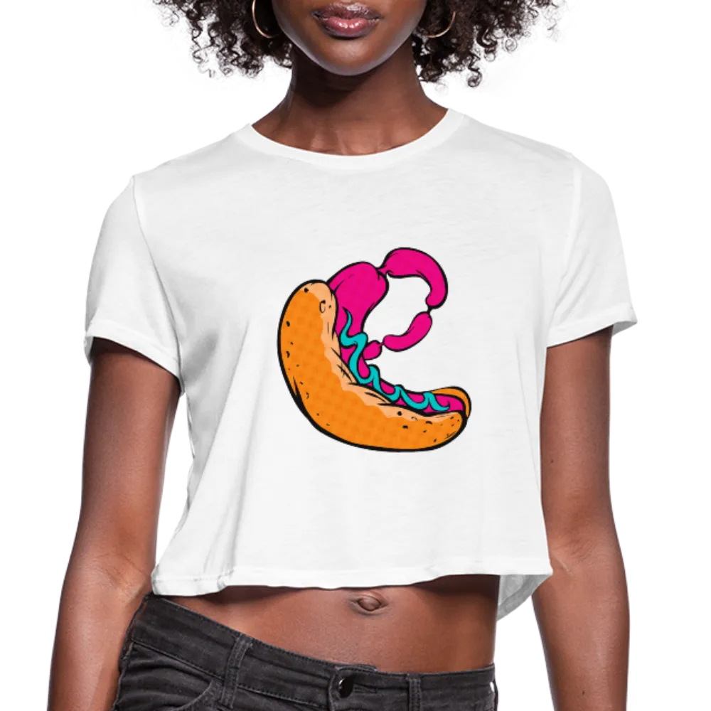 Hot Dog Women's Cropped T-Shirt