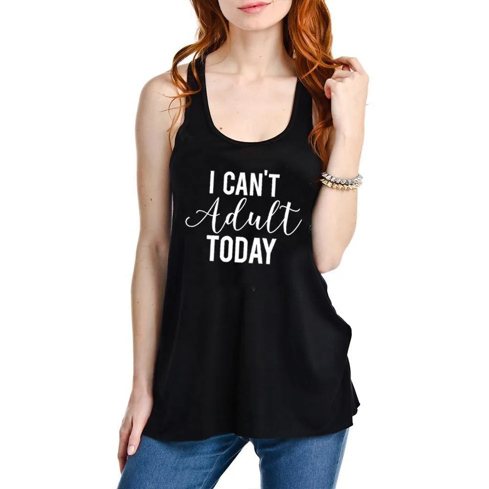 I can't adult today tank tops 6 colors. S-XXL Adulting