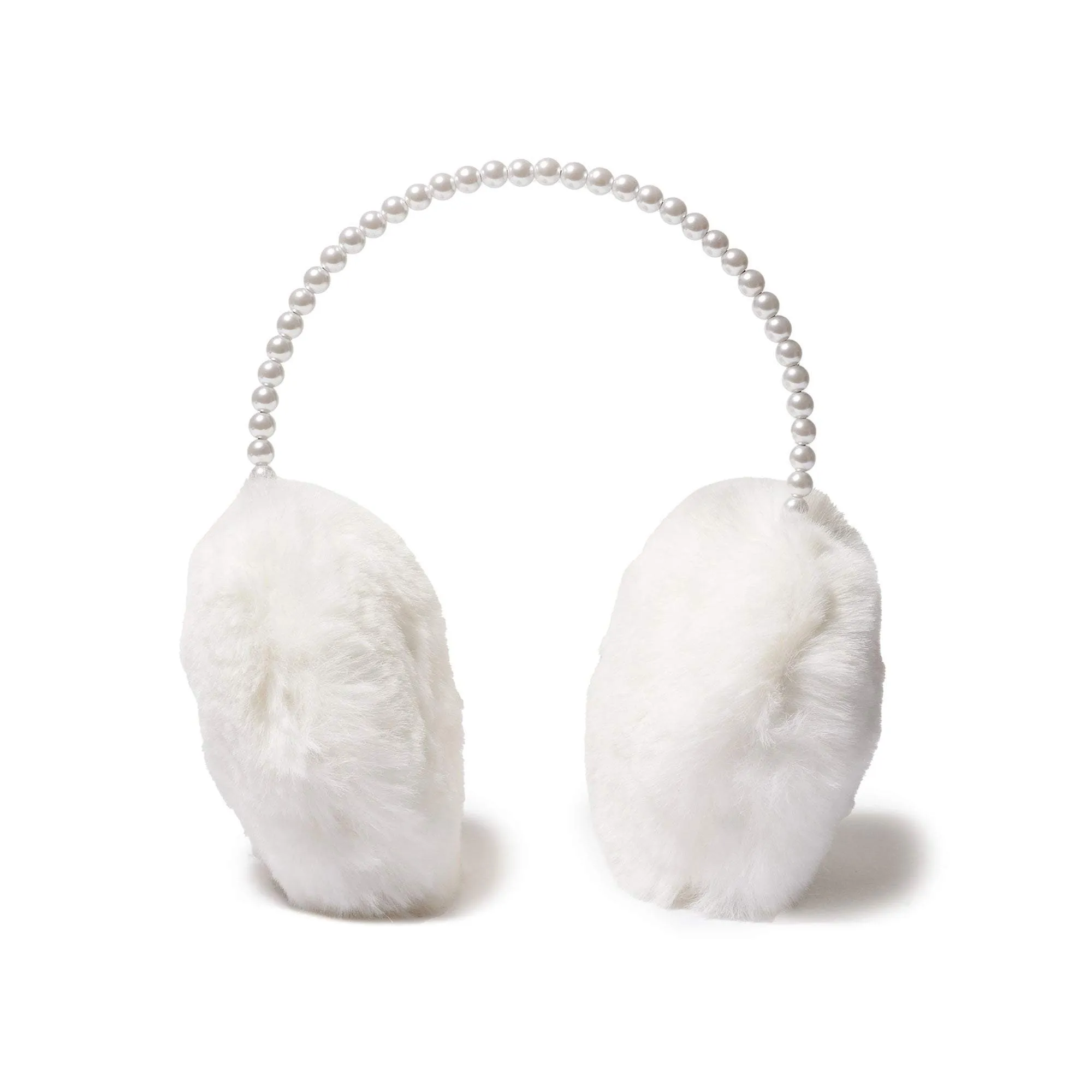 IVORY FAUX FUR PEARL EARMUFF