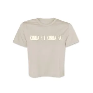 Kinda Fit Kinda Fat Lifting Latte Cropped Tee