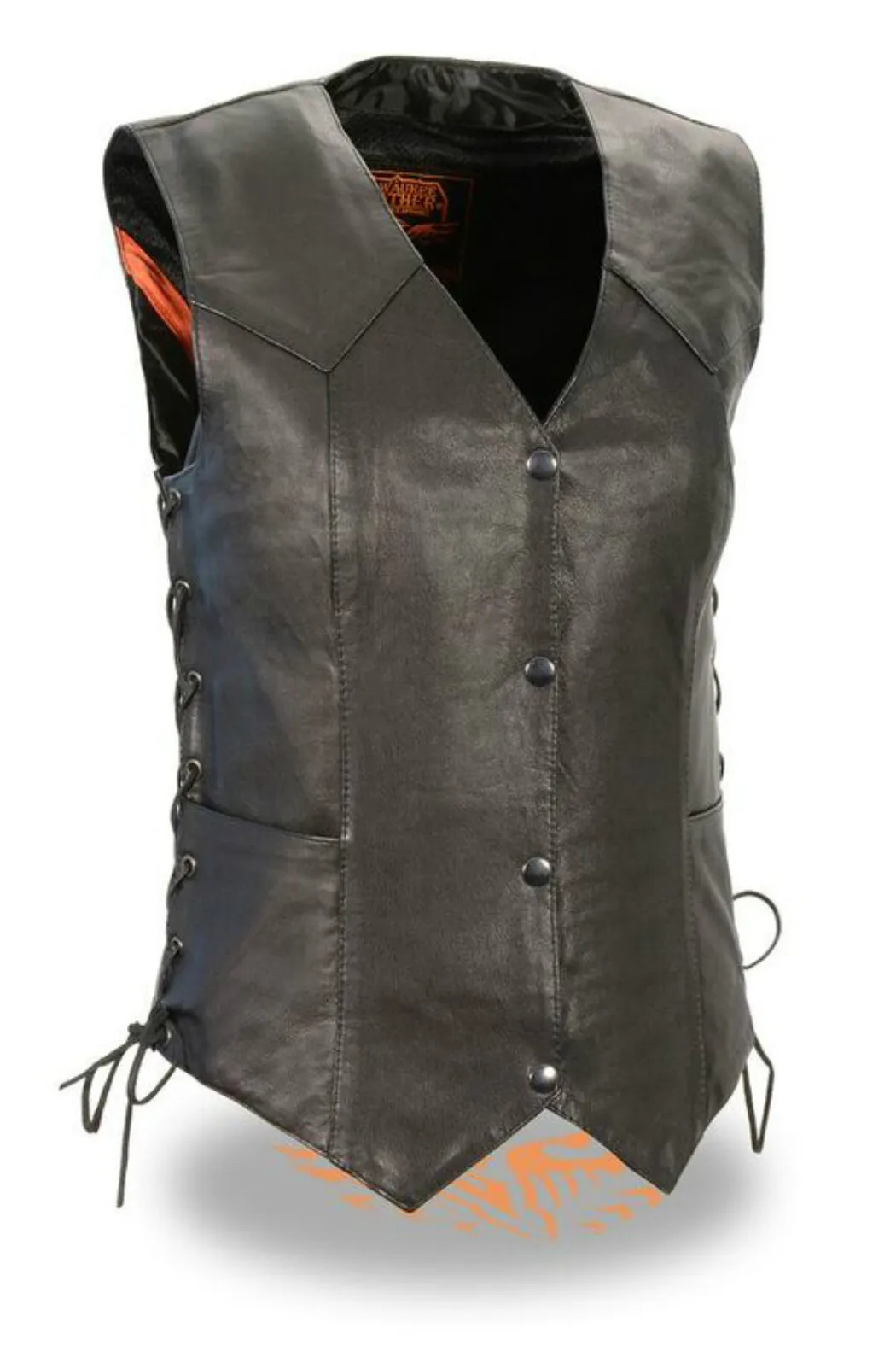 Ladies Side Lace Four Snap Vest  #4546