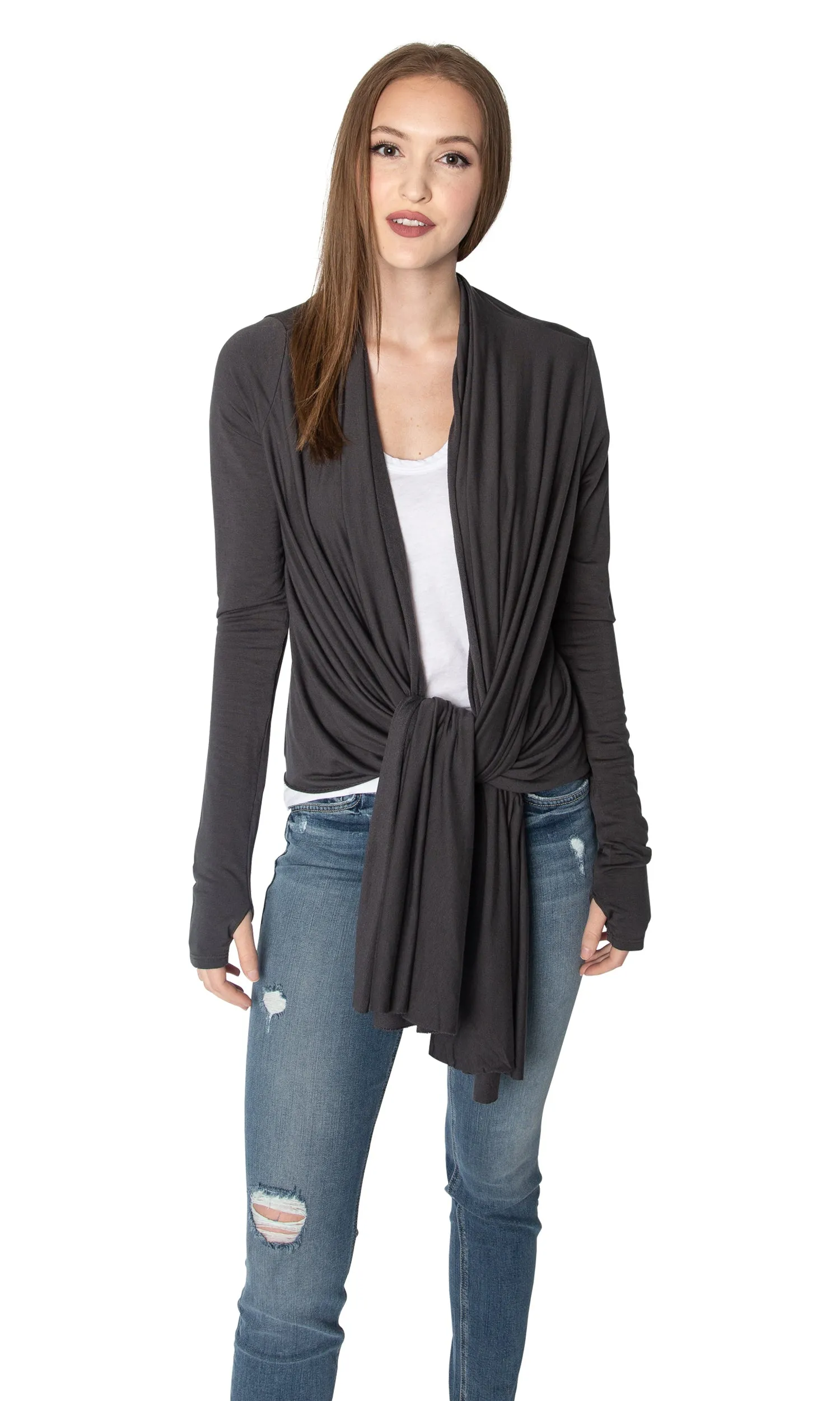 LAmade Waterfall Open Drape Cardigan