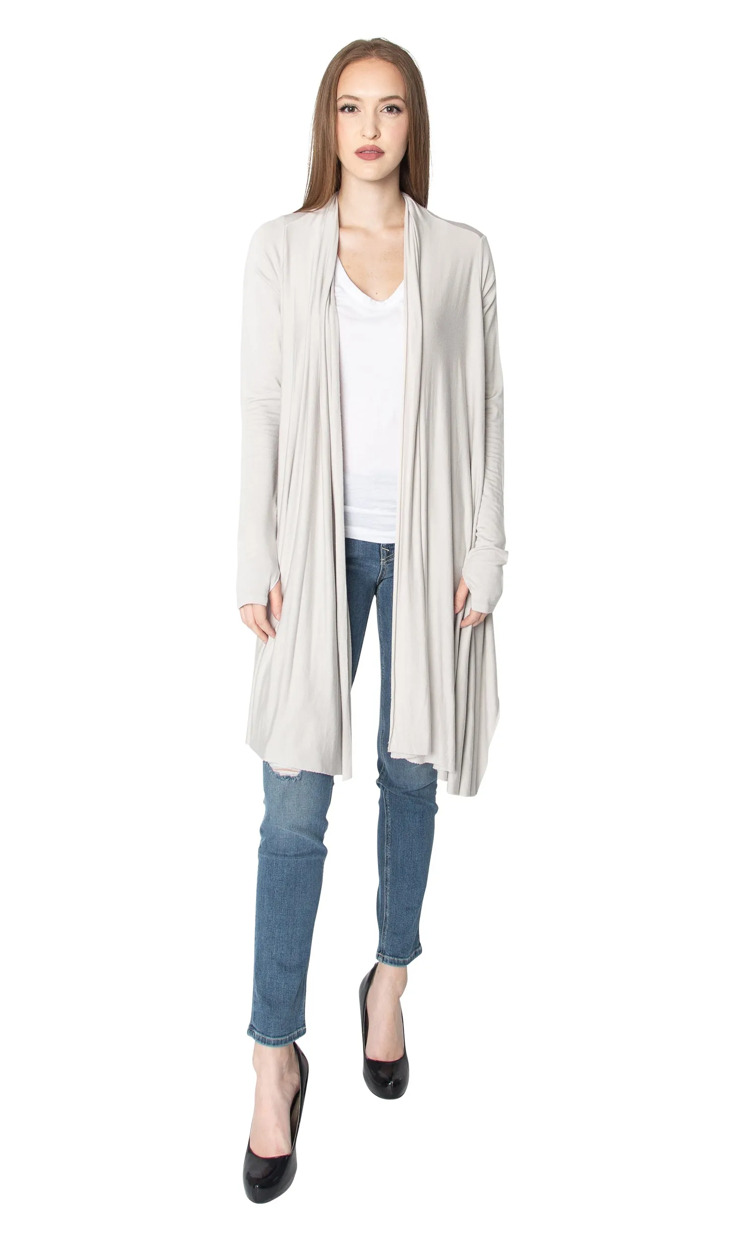 LAmade Waterfall Open Drape Cardigan