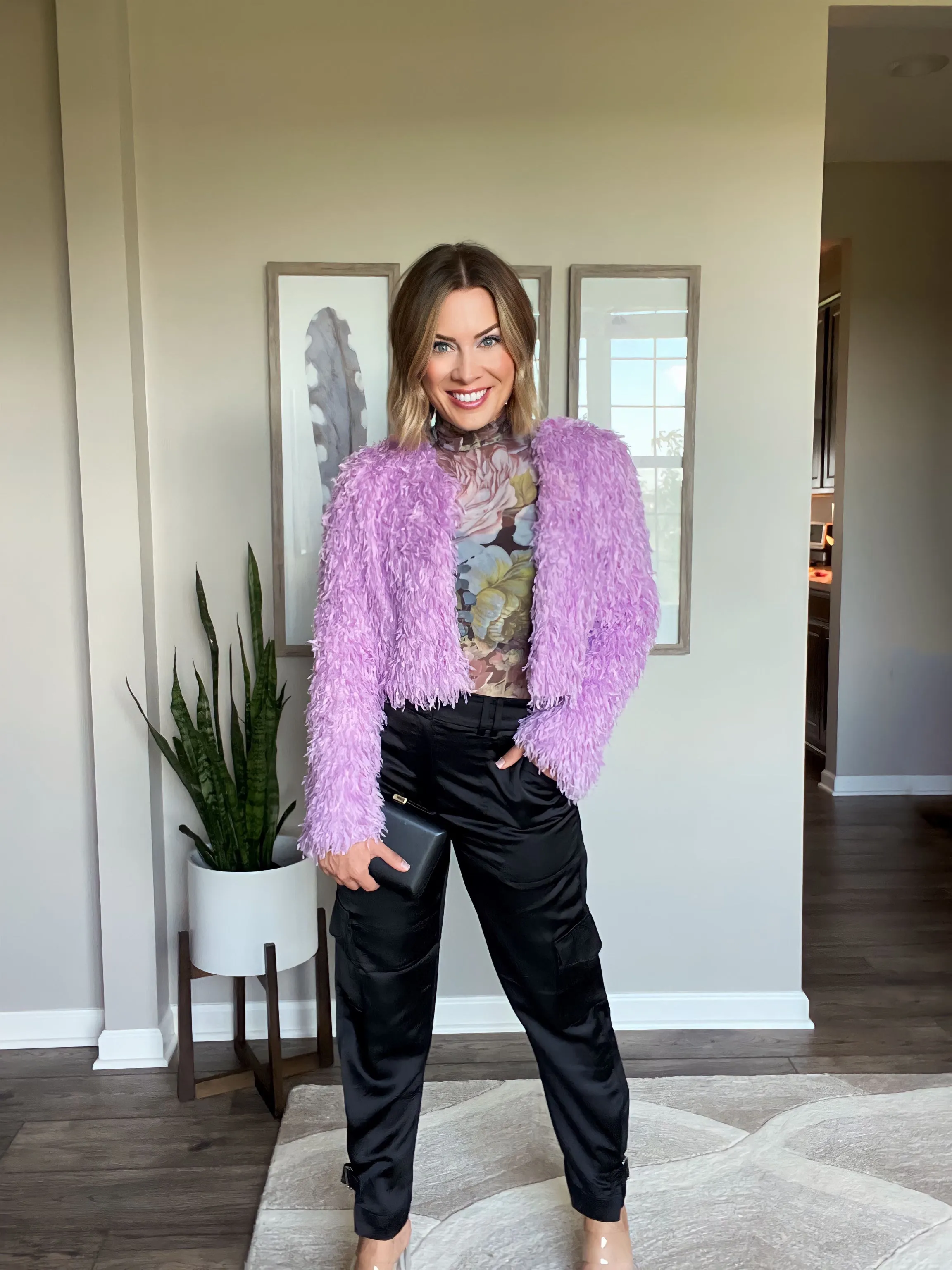 Lavender Haze Faux Fur Coat