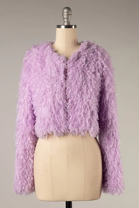 Lavender Haze Faux Fur Coat