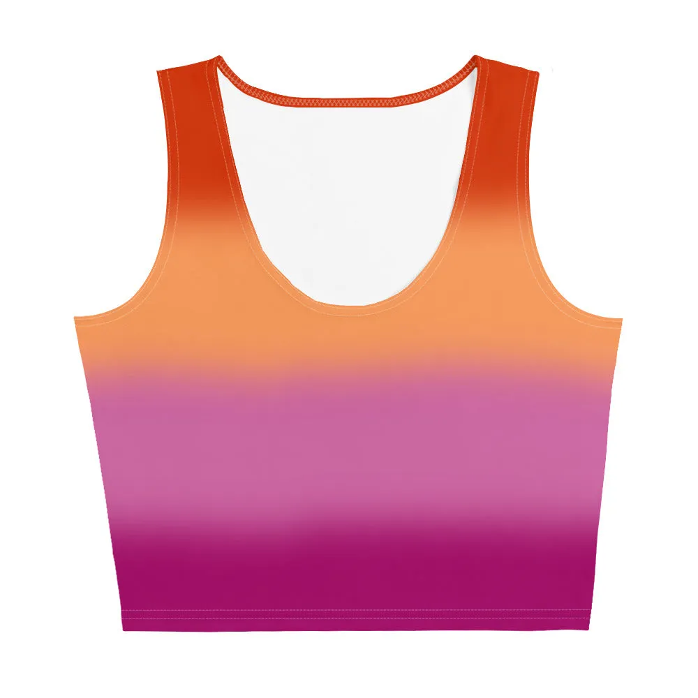 Lesbian Blurred Flag Crop Top