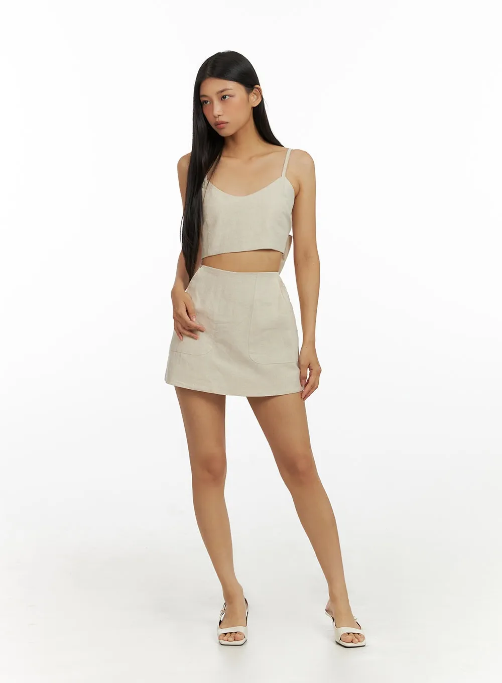 Linen Skorts IU412