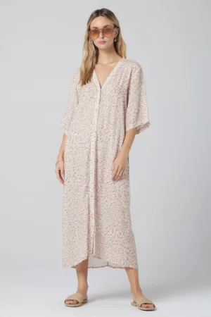 Long Line Spotted Coral Kimono