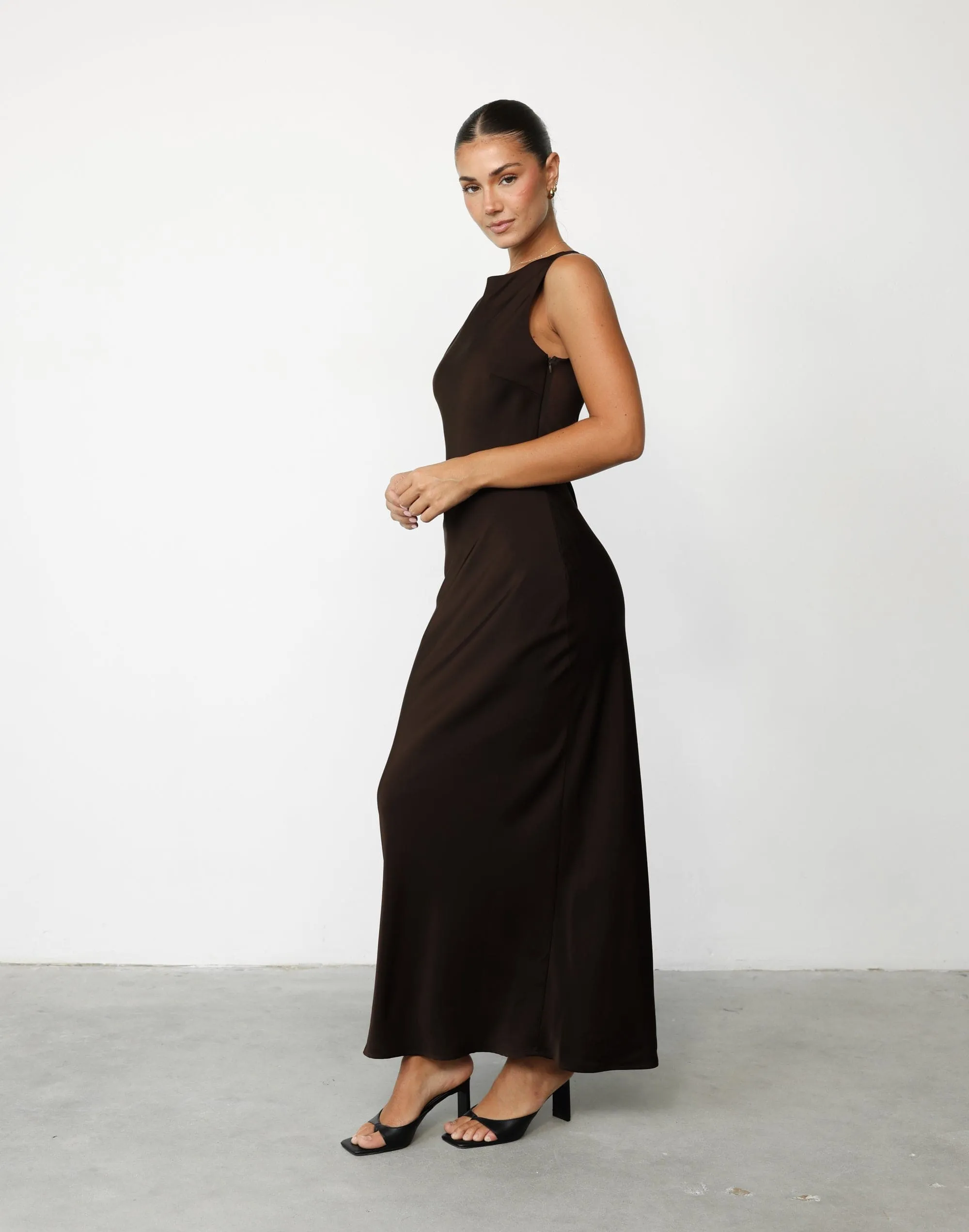 Lucetto Maxi Dress (Chocolate)