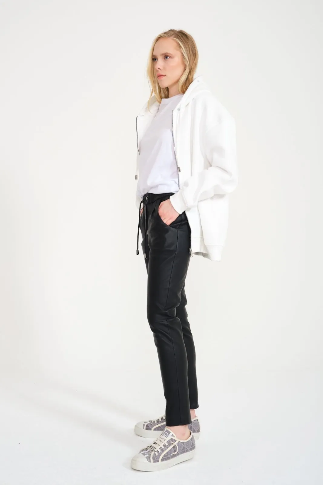 Luxe Glide Leather Trousers