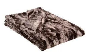 Luxury Faux Fur Throw in Mocha