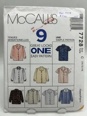 MCCALL'S Pattern, Misses' Blouses (PMC7728)