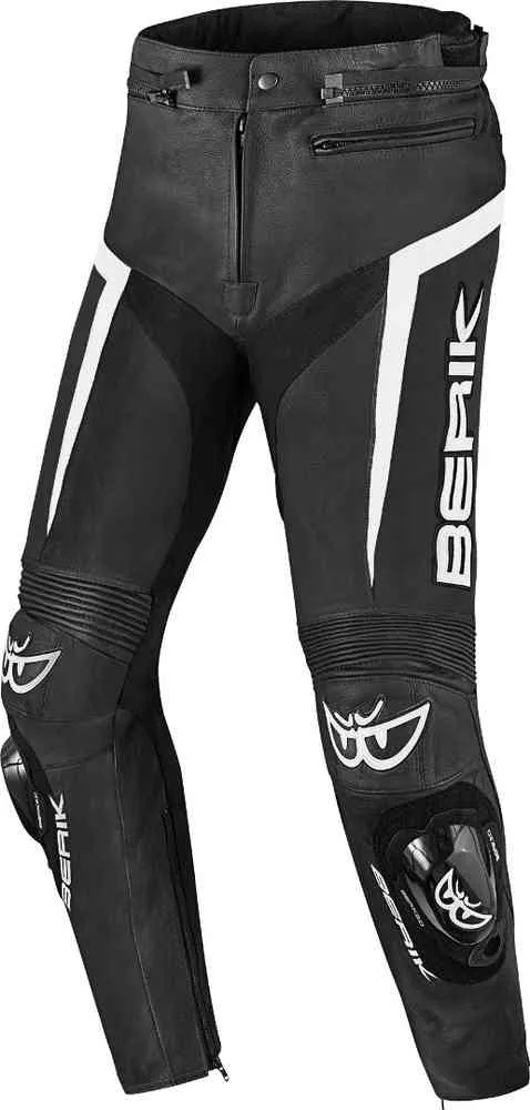 Misle Berik motorcycle leather trousers, black and white