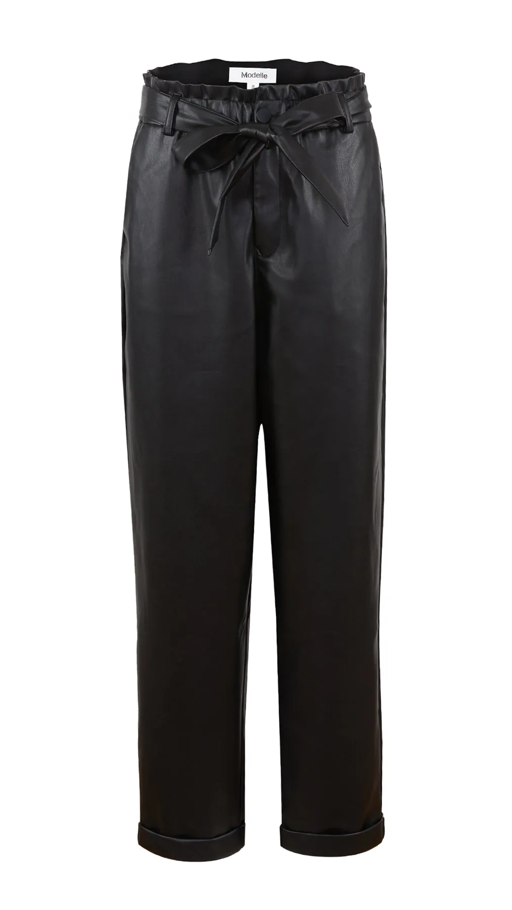 Modish Leather Ruffle Pants