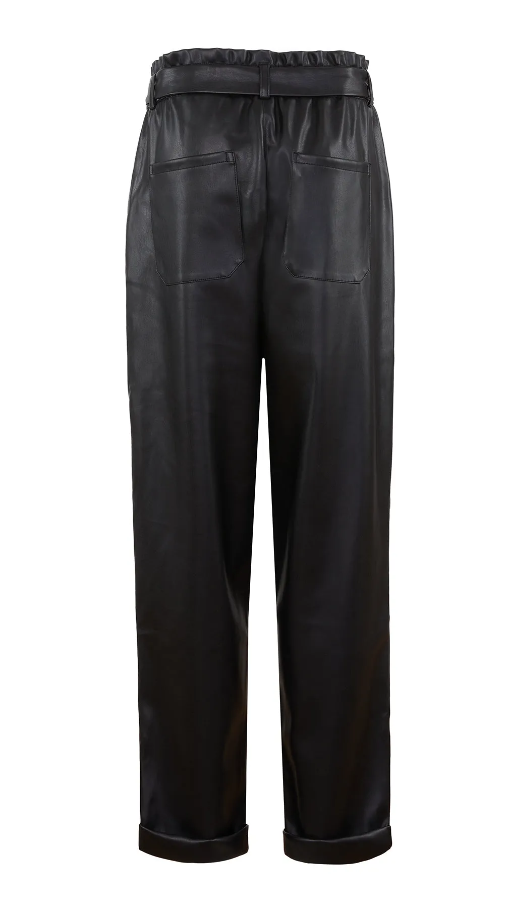 Modish Leather Ruffle Pants