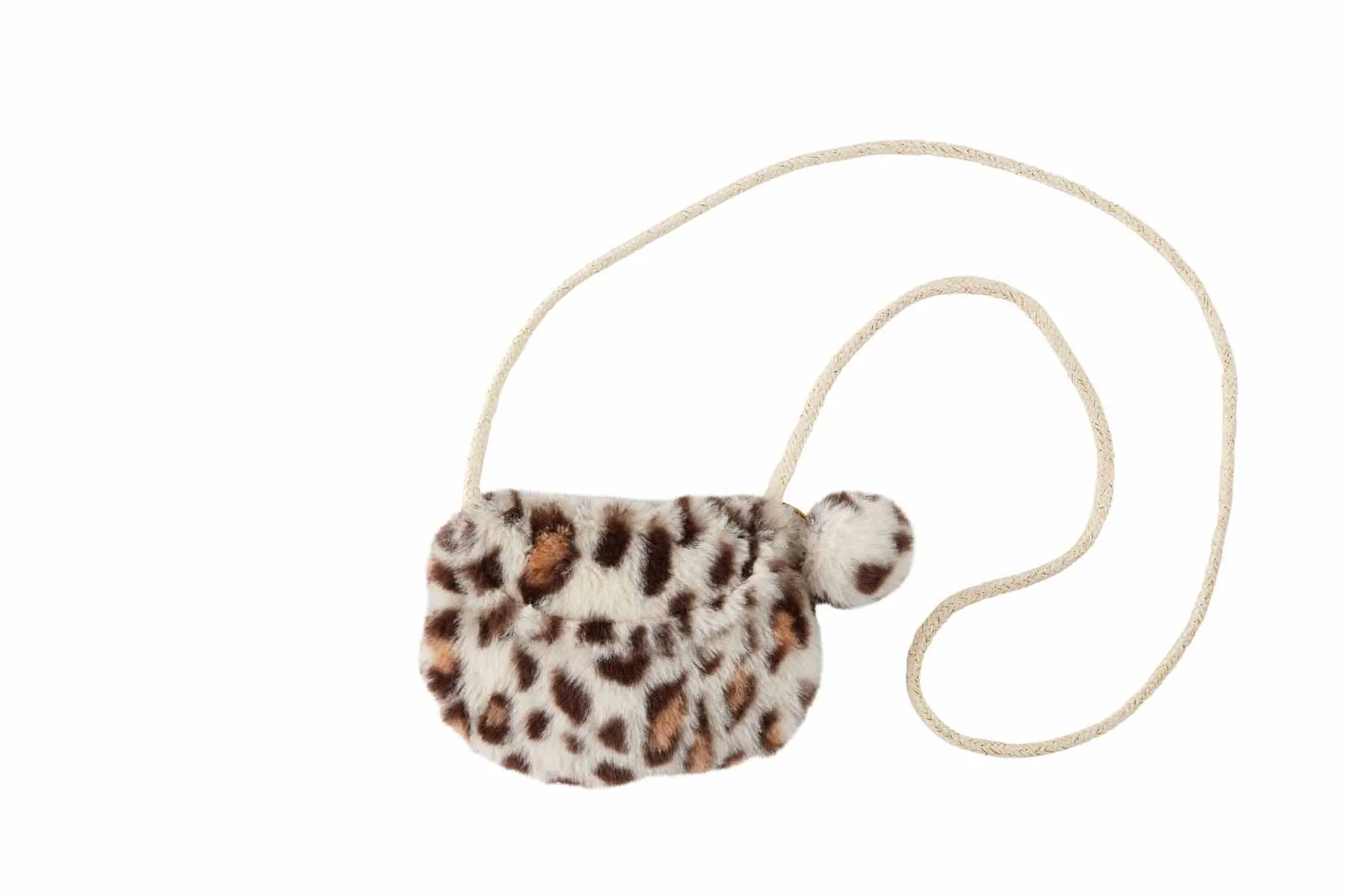 Mud Pie Faux Fur Leopard Purse