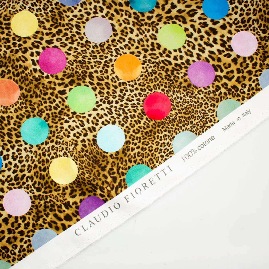 Multi-Coloured Dotted Animal Printed Pure Cotton